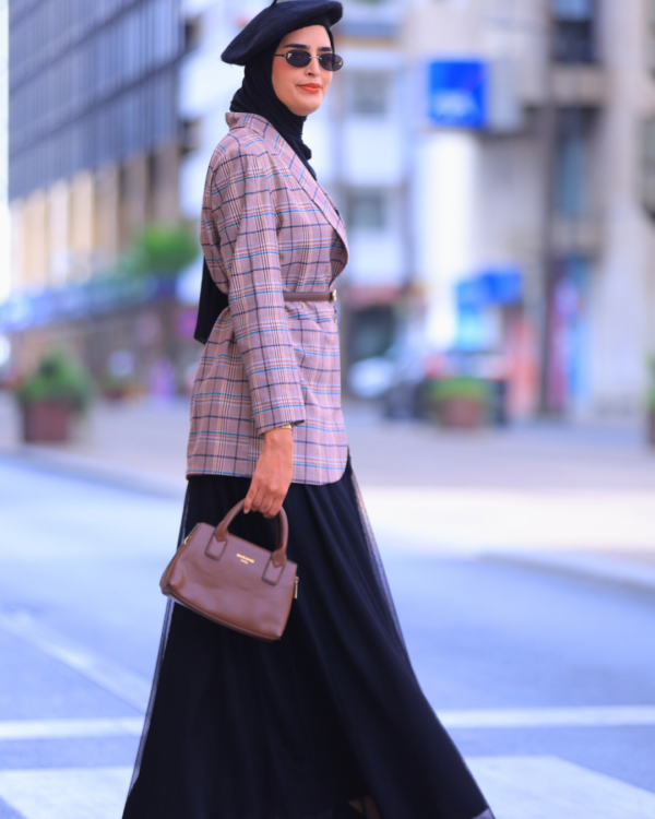 Ensemble veste jupe femme voilée